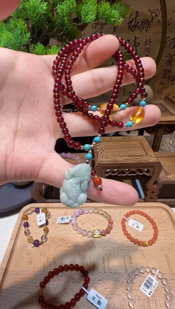 未镶嵌手链石榴石手饰@@