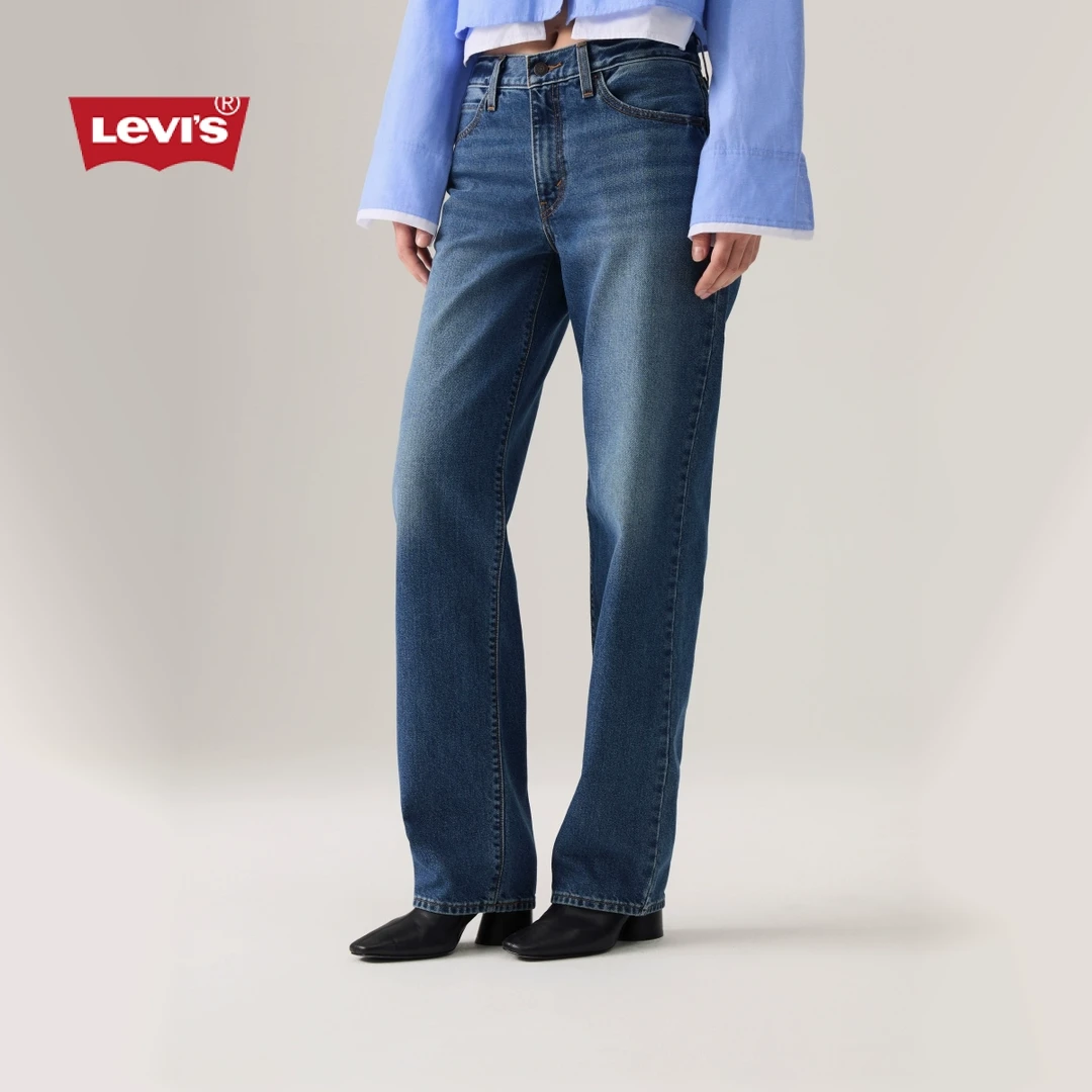 Levi's李维斯25年秋冬女士美式BAGGY宽松直筒高街牛仔裤A3510