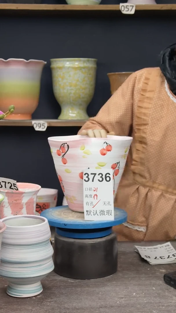 景德镇陶园花盆3736