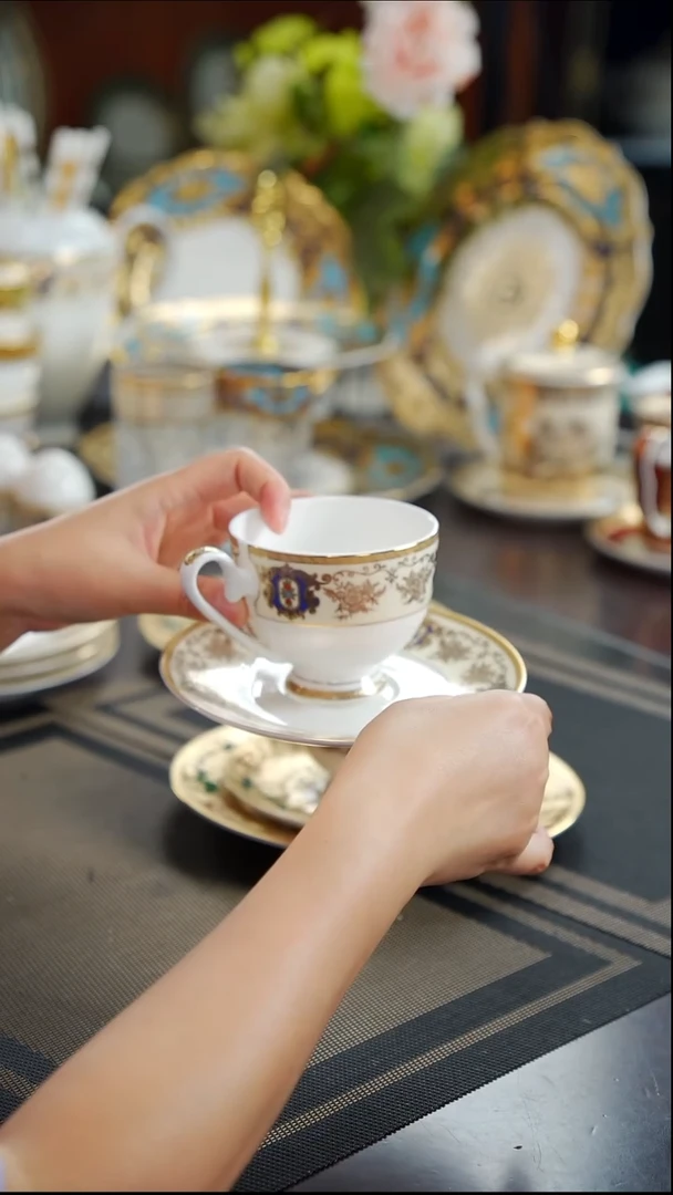 瓷片咖啡杯碟  1套