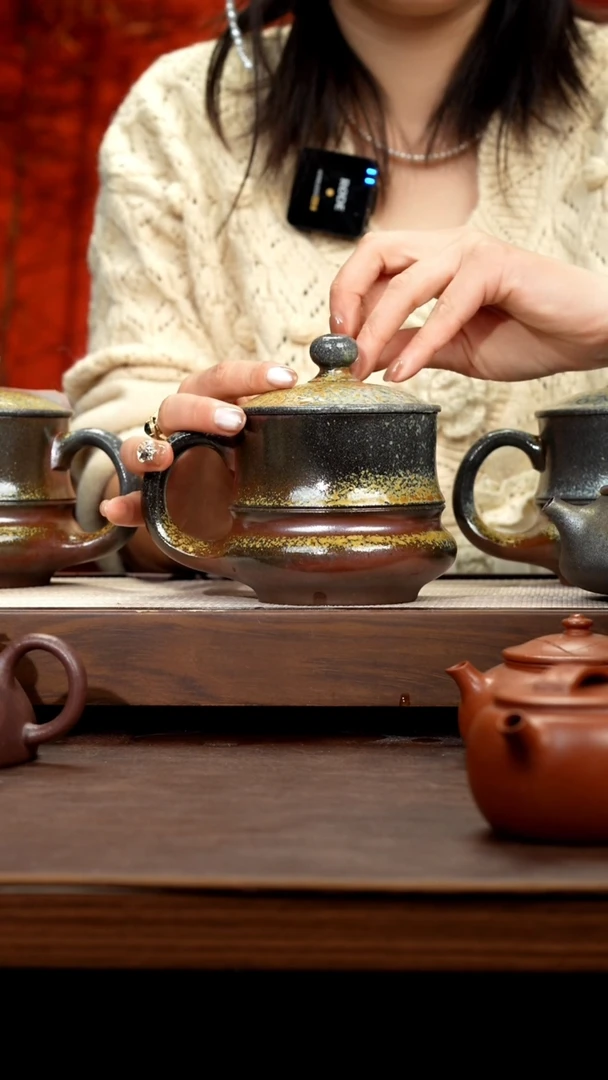 【闪购商品】紫砂茶壶红皮龙柴烧盖杯33号