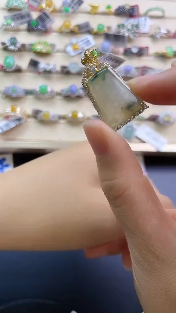 银S925镶嵌戒指翡翠翡翠 蛋面 银S925镶嵌