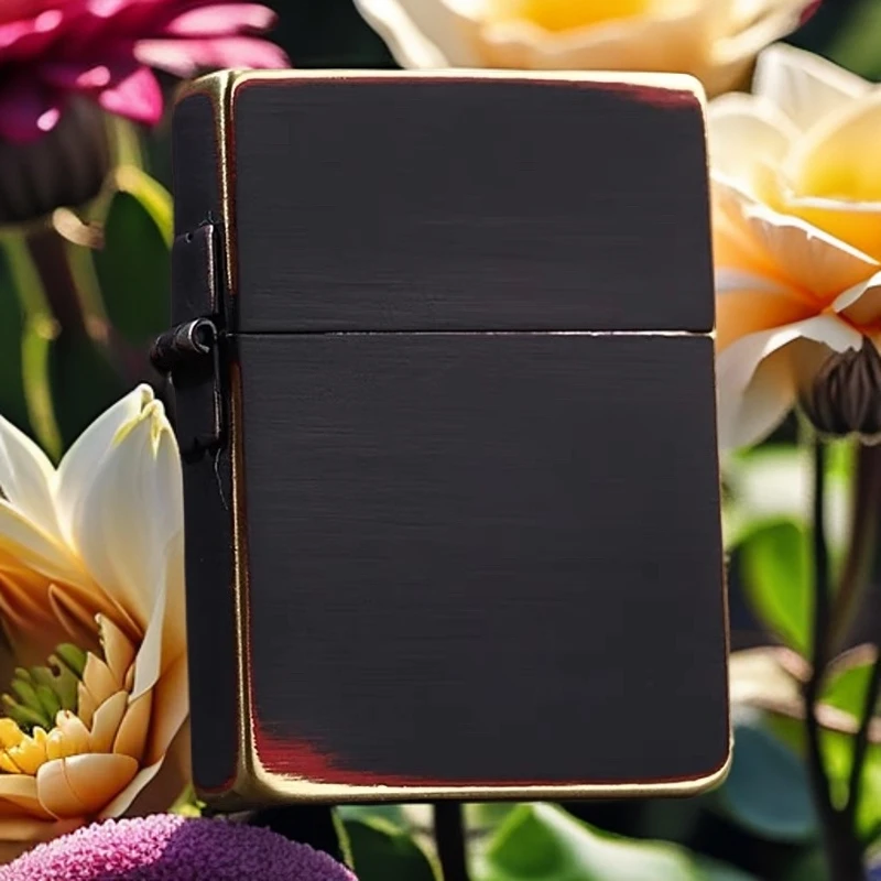 【老李推荐】zippo打火机红与黑1935平头机拉丝炭烧DYJ1