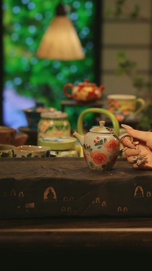 陶瓷景德镇高温手绘釉下彩设计师款式