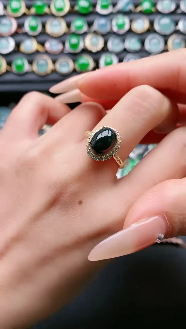 【闪购商品】翡翠戒指银S925镶嵌111111