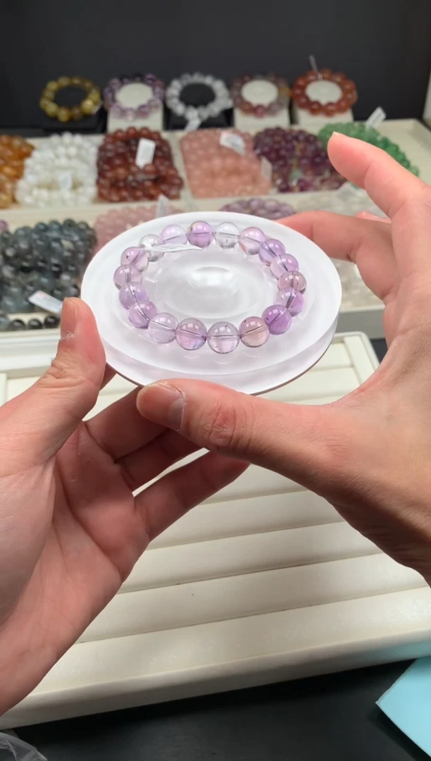 【闪购商品】水晶手链未镶嵌紫阳晶11mm A65