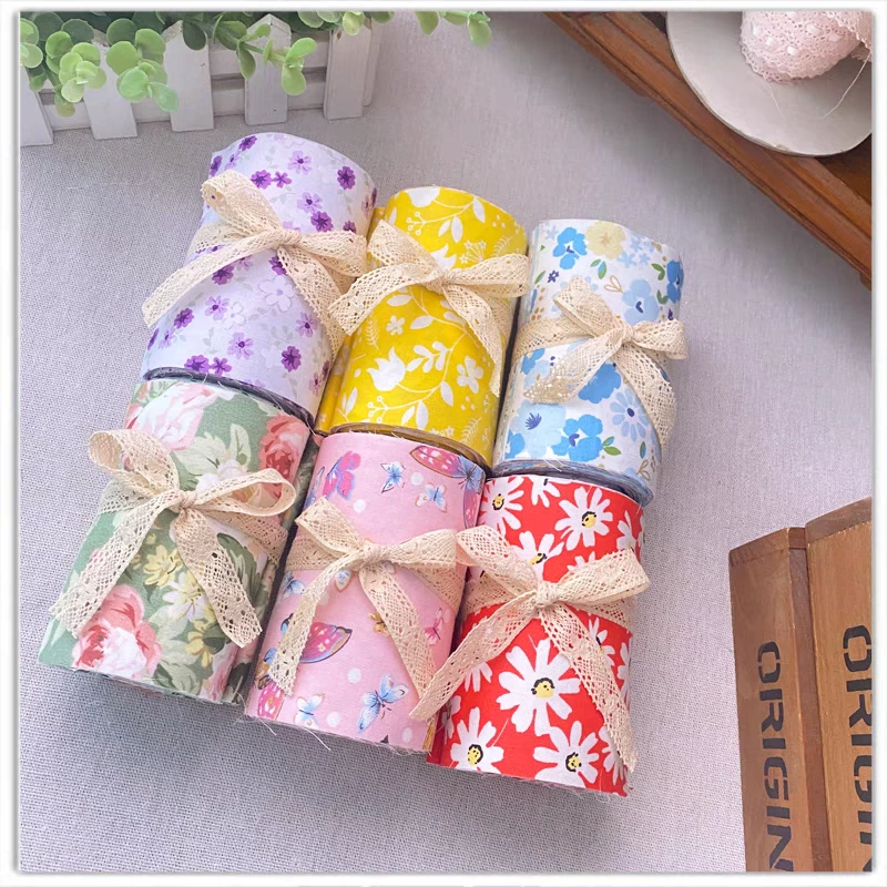 纯棉碎花田园风百家被布料拼布DIY手工材料娃娃衣服用布条蛋糕卷