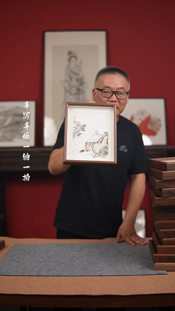 国画手绘-10寸摆台花鸟