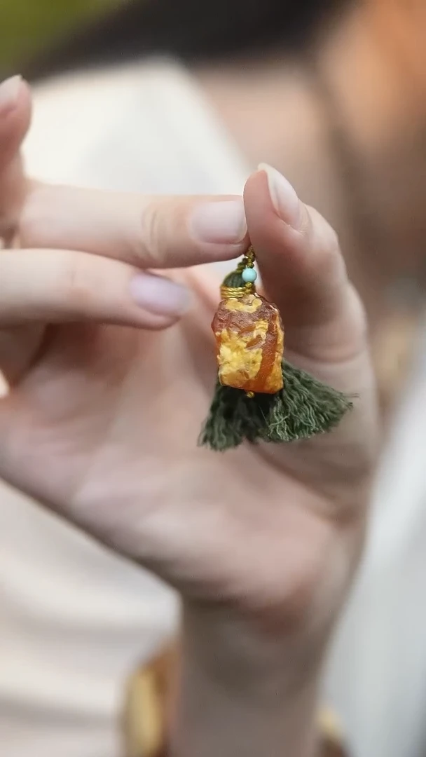 裸石蜜蜡未镶嵌*蜜蜡小提溜配饰*活扣头可拆*百搭手串项链