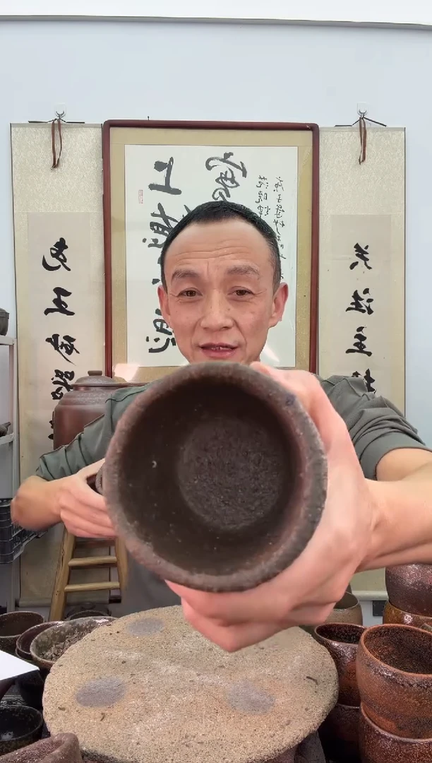 手工超大号丑杯子非遗技艺有裂缝