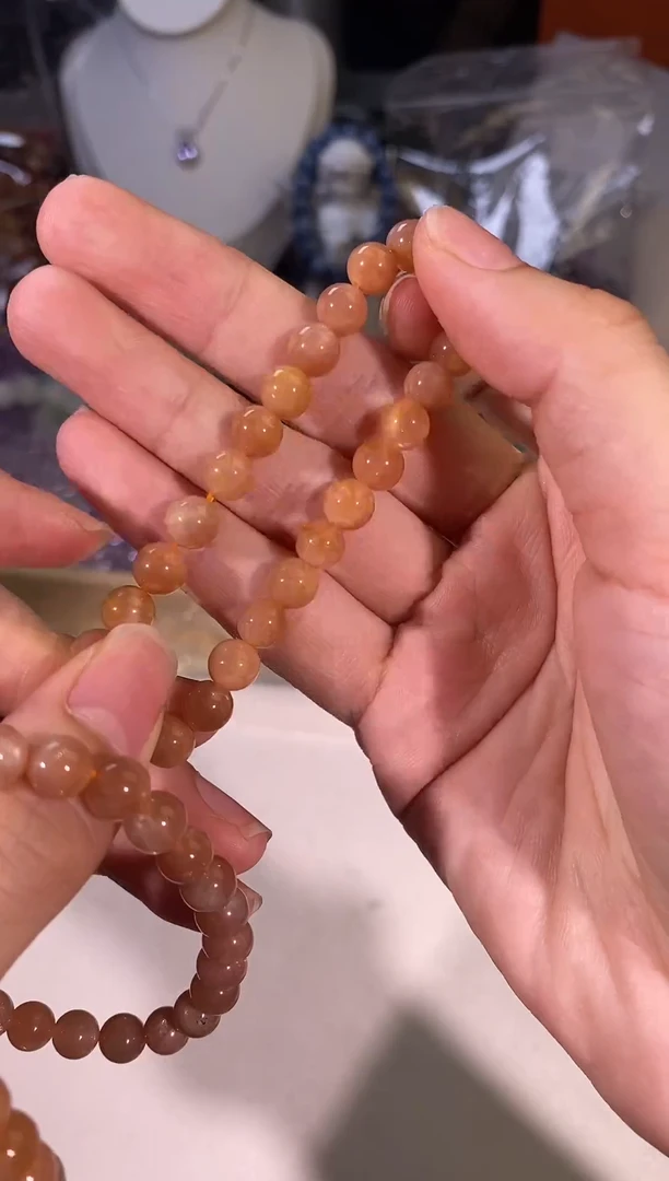 水晶手串未镶嵌3橙月光