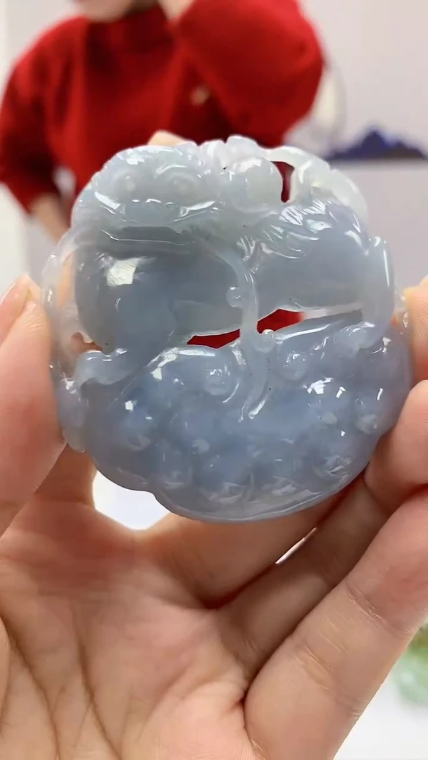 【闪购商品】定制翡翠未镶嵌4902ms-毛货198狮子