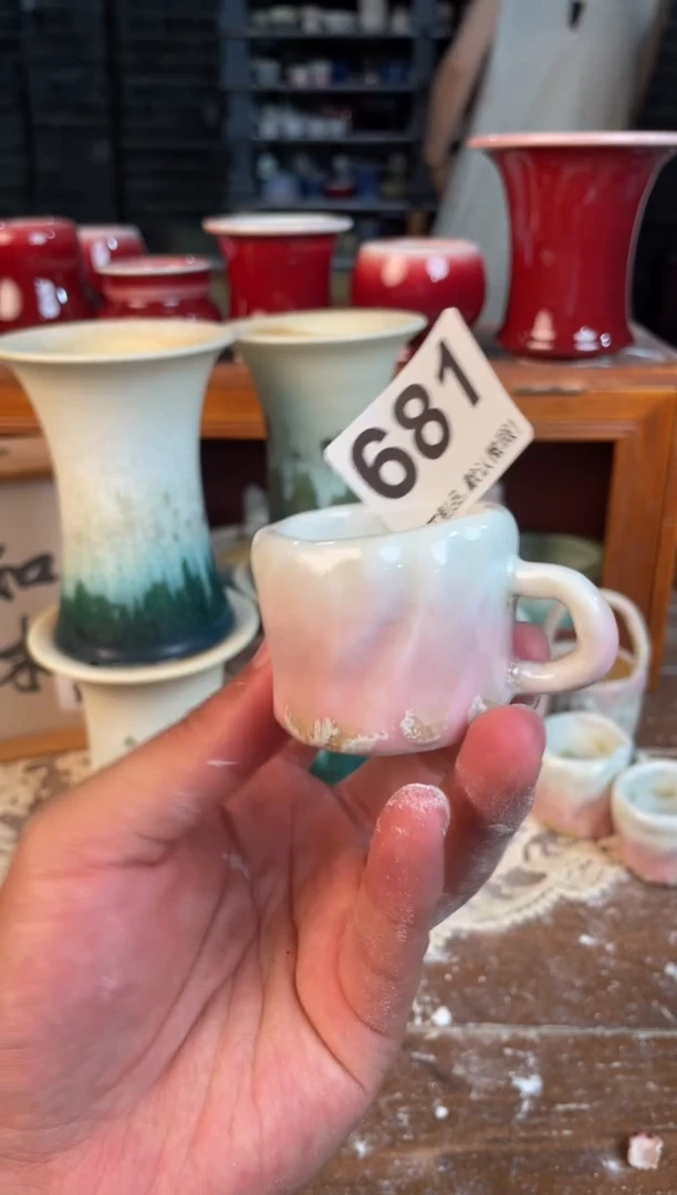 瓷片681知木小芳花盆