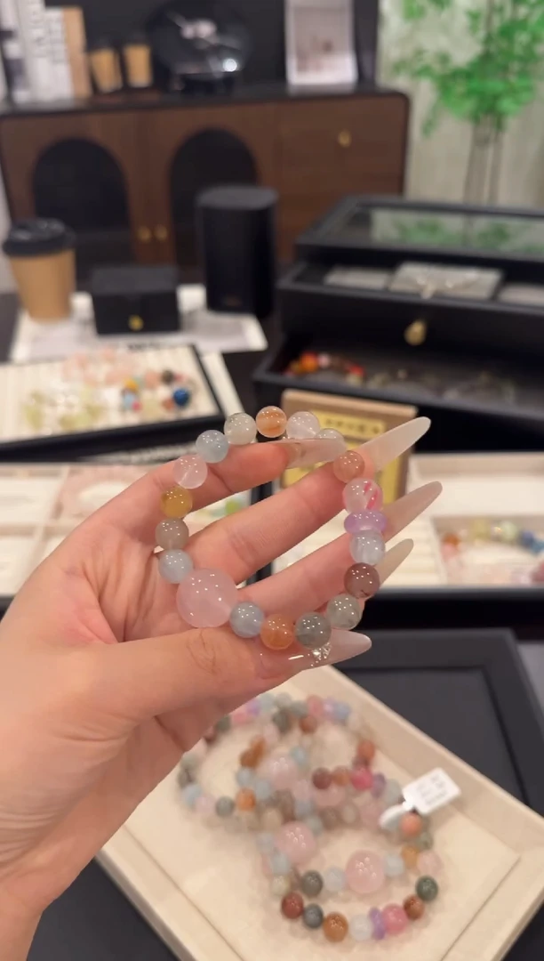 水晶手链合金彩兔毛x1908