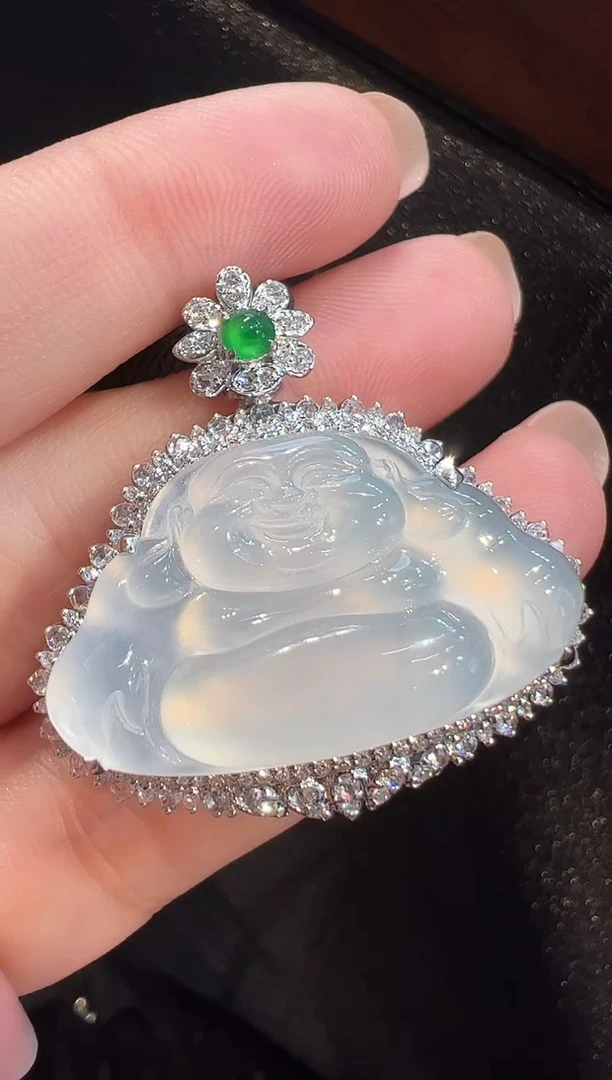 翡翠18K金镶嵌吊坠(不含链)?****️AL1吊坠