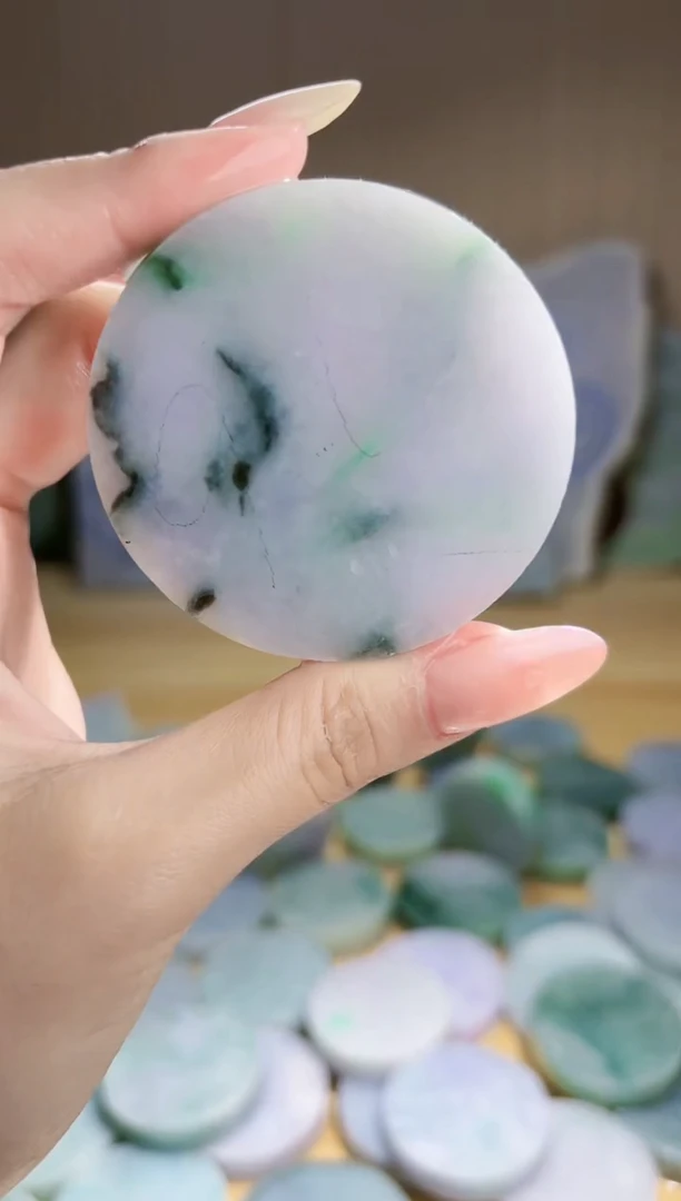 翡翠未镶嵌颈饰 翡翠A货 温谭048