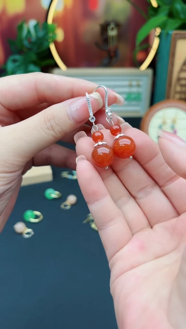 玛瑙/玉髓耳饰未镶嵌408000