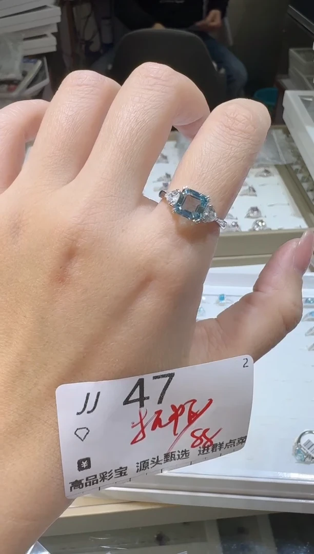 【闪购商品】托帕石戒指银S925镶嵌多样性发一JJ47