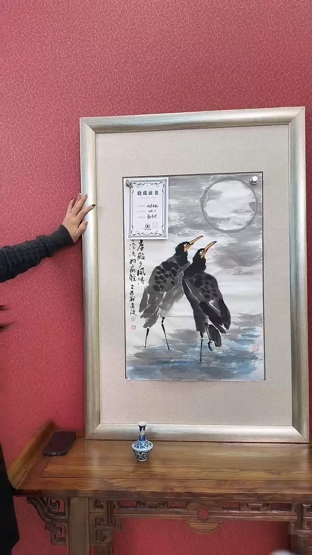 书法谢景波老师手绘国画花鸟画作品45cm*70cm