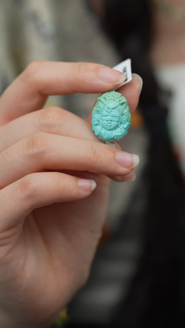 未镶嵌绿松石C10（多样性发一件）雕刻件