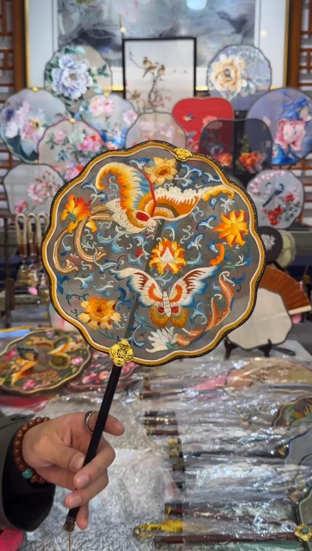 扇子纯手工苏绣团扇