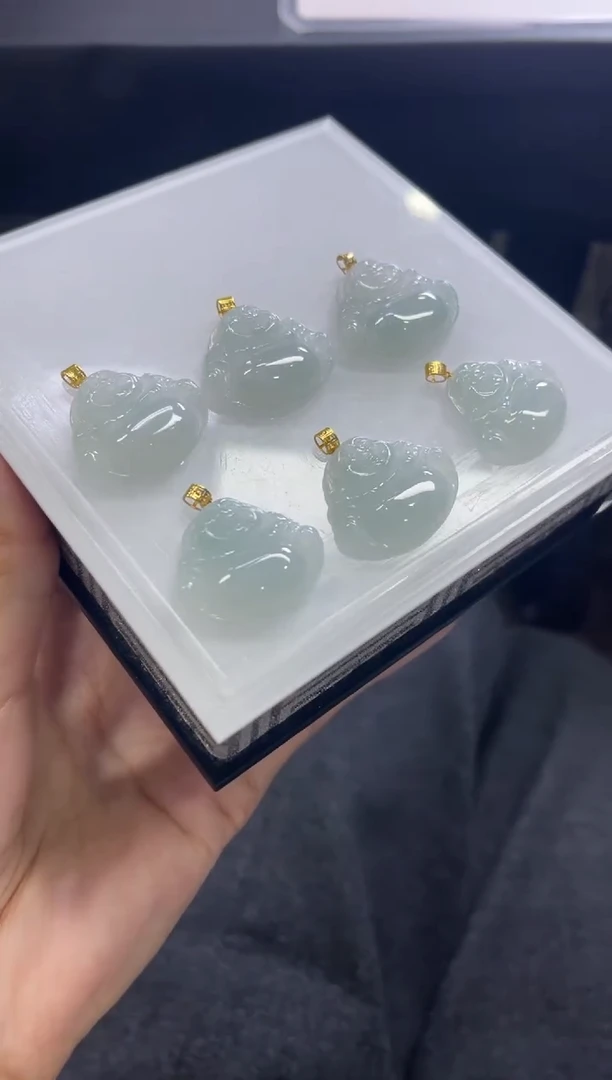 颈饰18K金镶嵌翡翠Q217/多样性发一件/配绳子