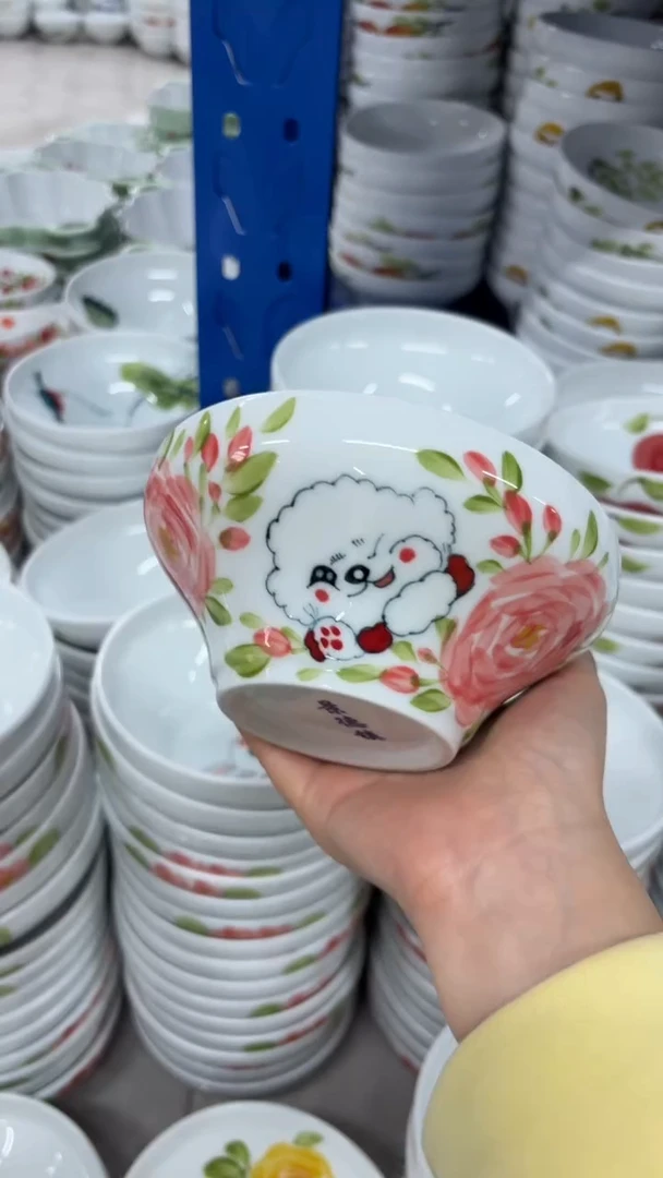 瓷片景德镇陶瓷食品级手绘釉中彩-葫芦碗
