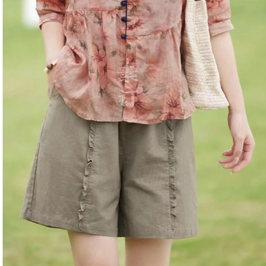 裤子春夏2024休闲新款女裤短s065