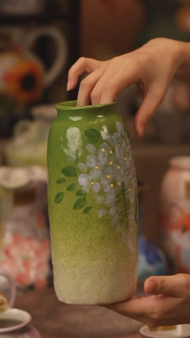 陶瓷367景德镇设计师手作花器摆件侘寂风