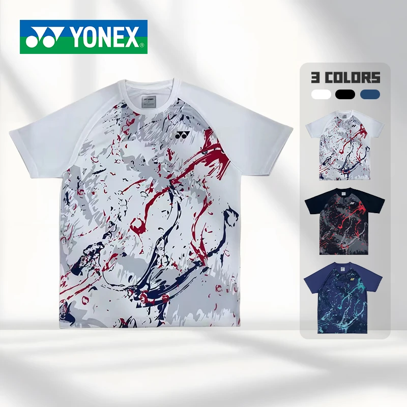 YONEX/尤尼克斯2025款羽毛球服速干比赛训练短袖运动T恤-小葛专属