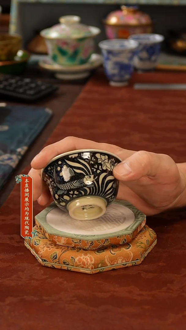 杯子景德镇手工手绘茶器123