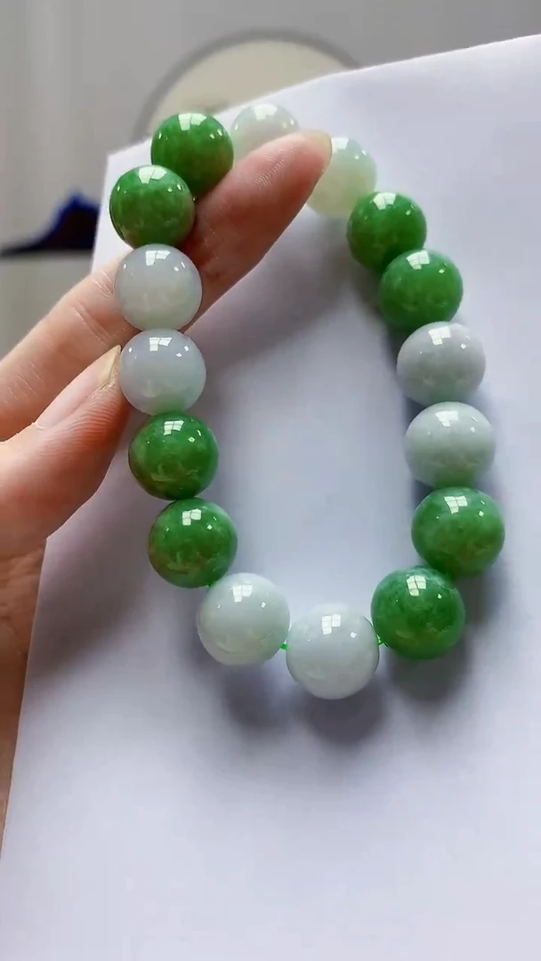 未镶嵌定制翡翠4852zm-毛货手串59