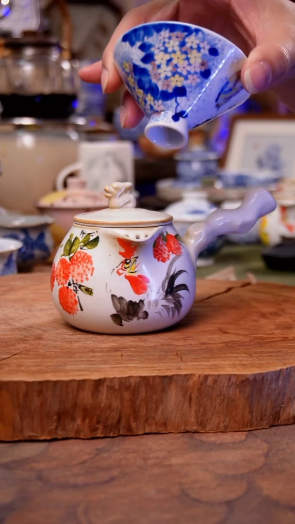 杯子陶荔枝手工手绘手工手绘