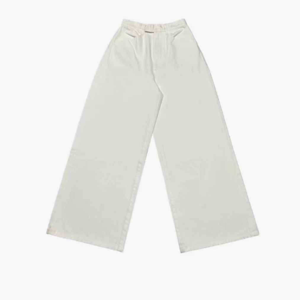 ZTBFENG早春日系极简A字中筒裤百搭牛仔阔腿裤K1127