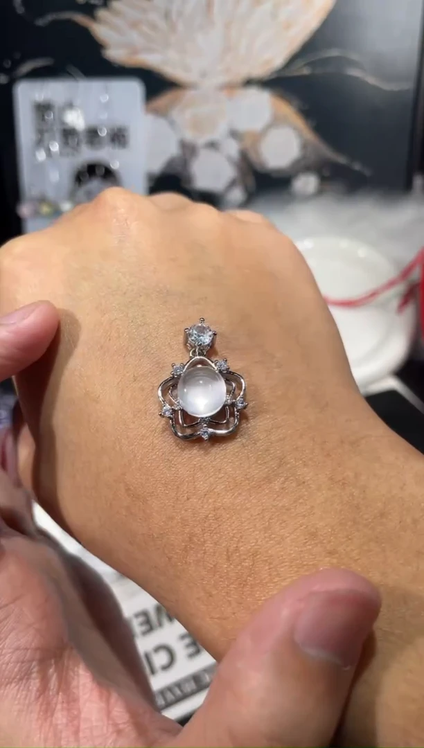 未镶嵌珠宝半成品水晶【Y04】镶嵌粉晶A多样性随1个