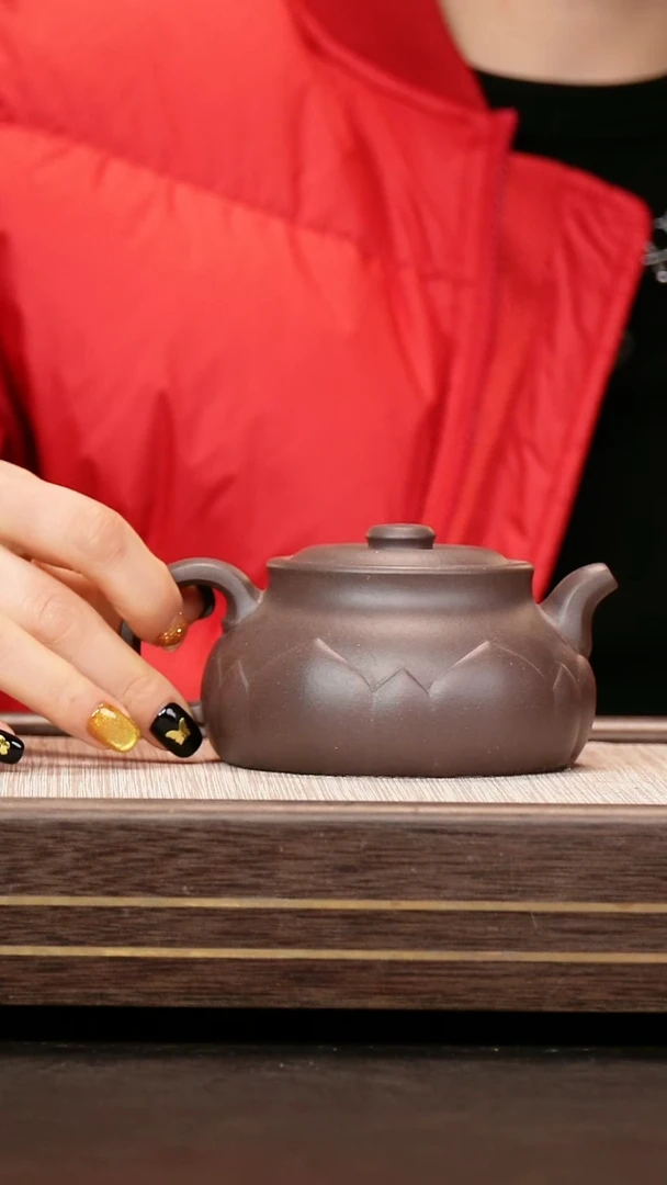 茶壶紫砂四号井底槽清禅莲5