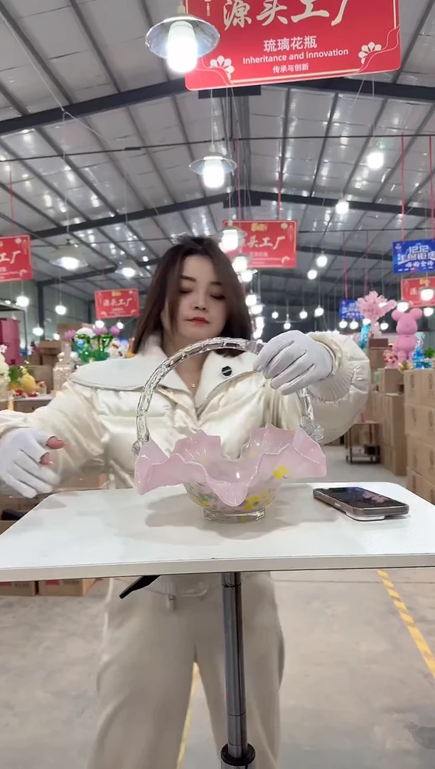 琉璃优奇花瓶摆件K-早7