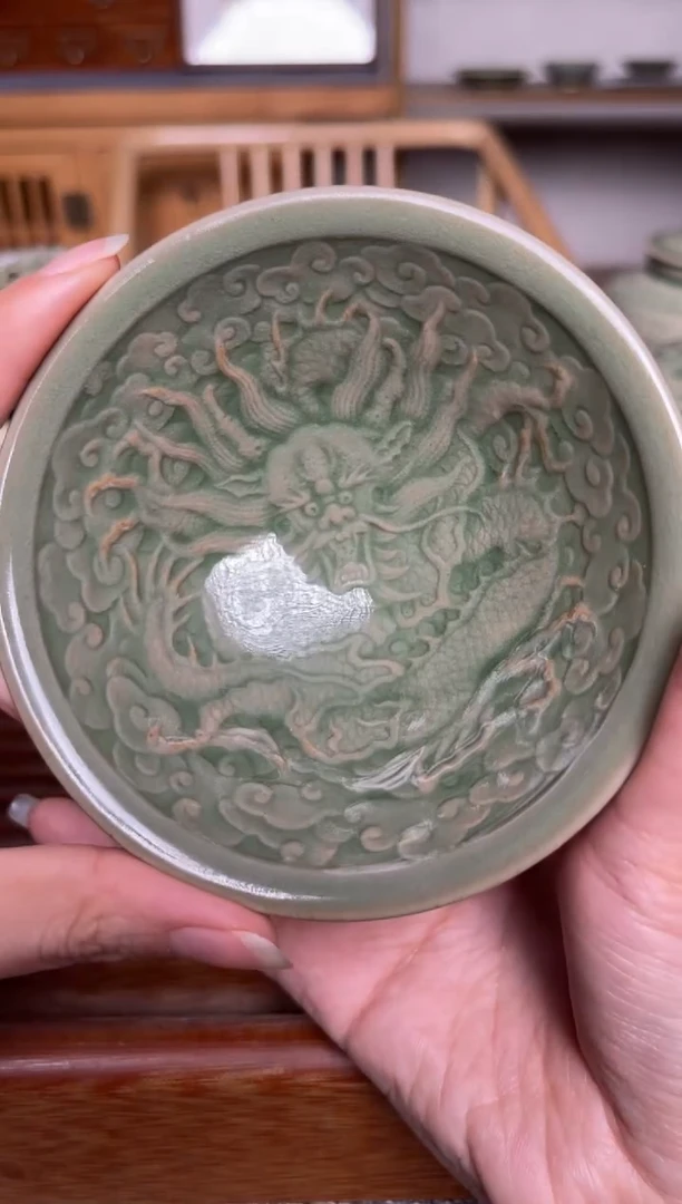 其他李少勇龙纹斗笠盏  微瑕