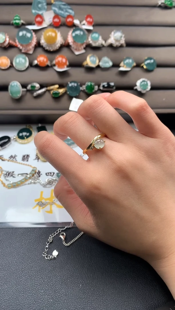 【闪购商品】翡翠戒指银S925镶嵌3123123