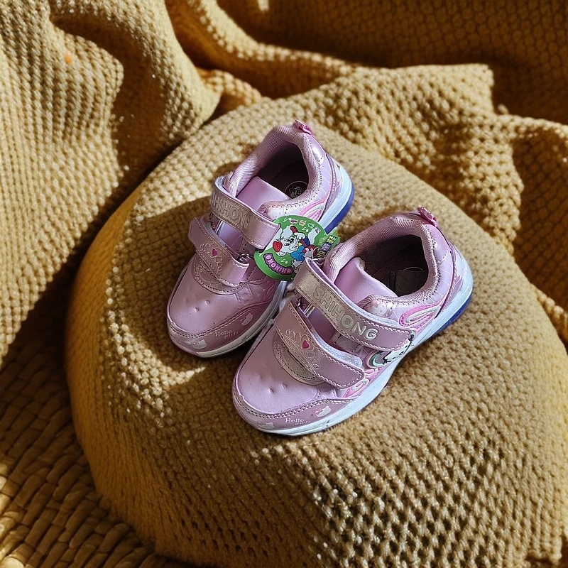 7501微瑕（建议慎拍）女童鞋子皮面小女孩鞋童鞋儿童运动鞋卡通KT猫