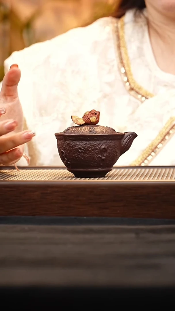 茶壶紫砂J金鱼盖碗