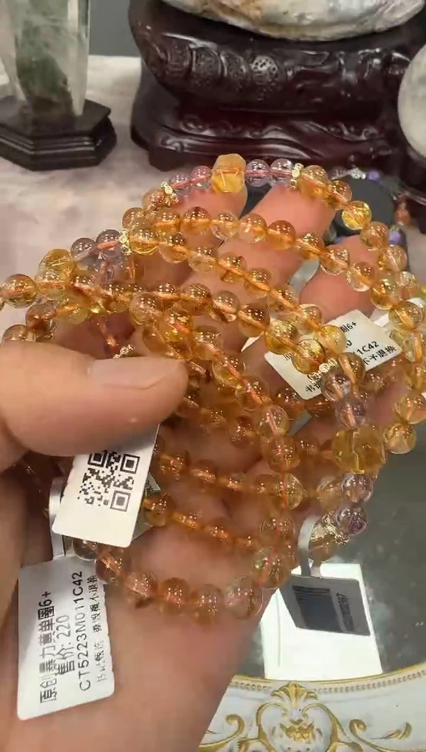 水晶手链未镶嵌CT5223 约6mm多样性发一件