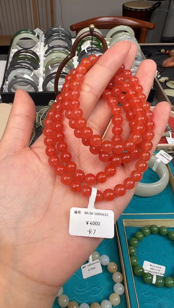 南红玛瑙未镶嵌颈饰项链WL 7
