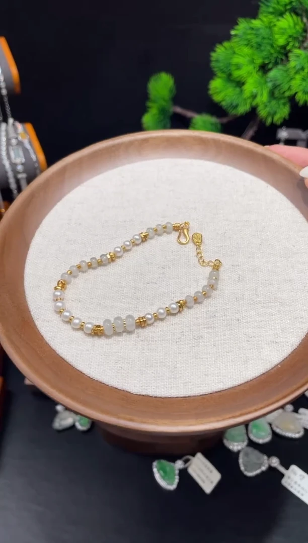 银S925镶嵌手链翡翠手链