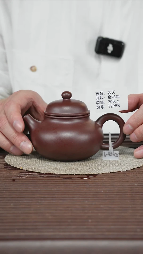 茶壶紫砂T295B 金龙血 容天 200cc