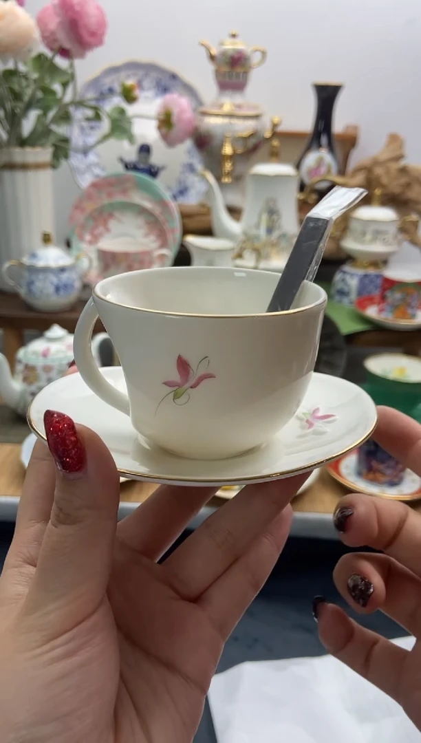 瓷片全新咖啡杯谨慎参拍，防伪帖撕毁无售后