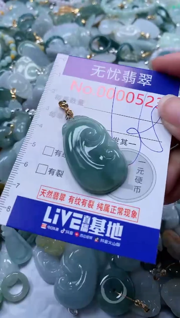 翡翠未镶嵌吊坠(不含链)523