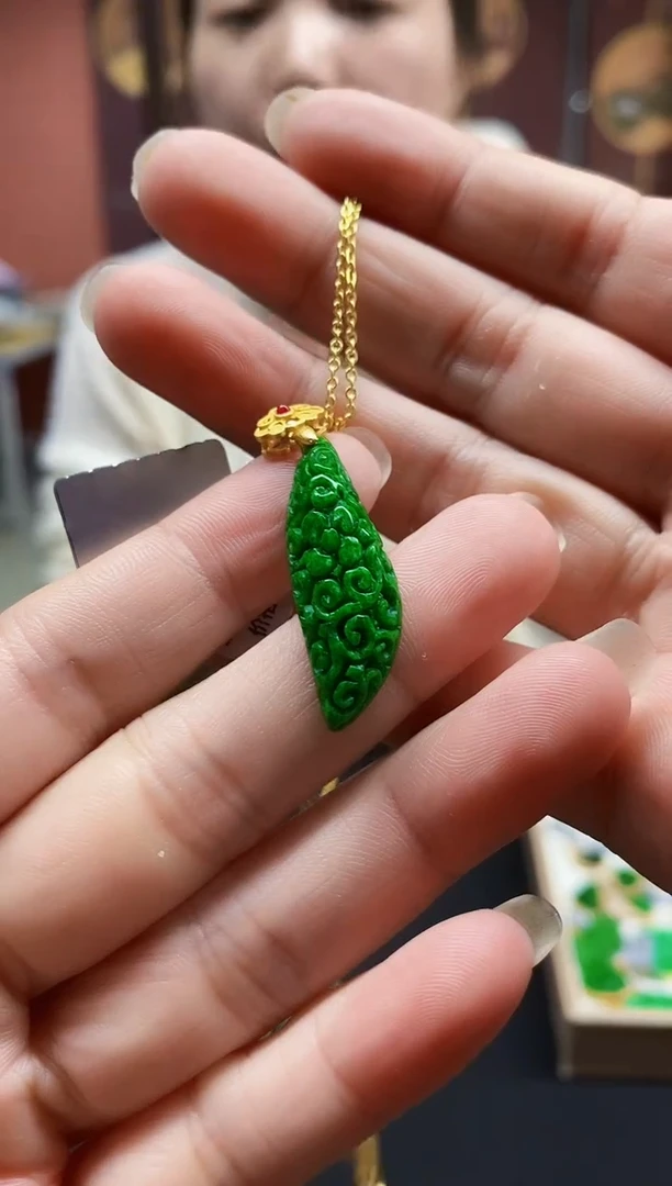 颈饰未镶嵌翡翠翡翠吊坠-26