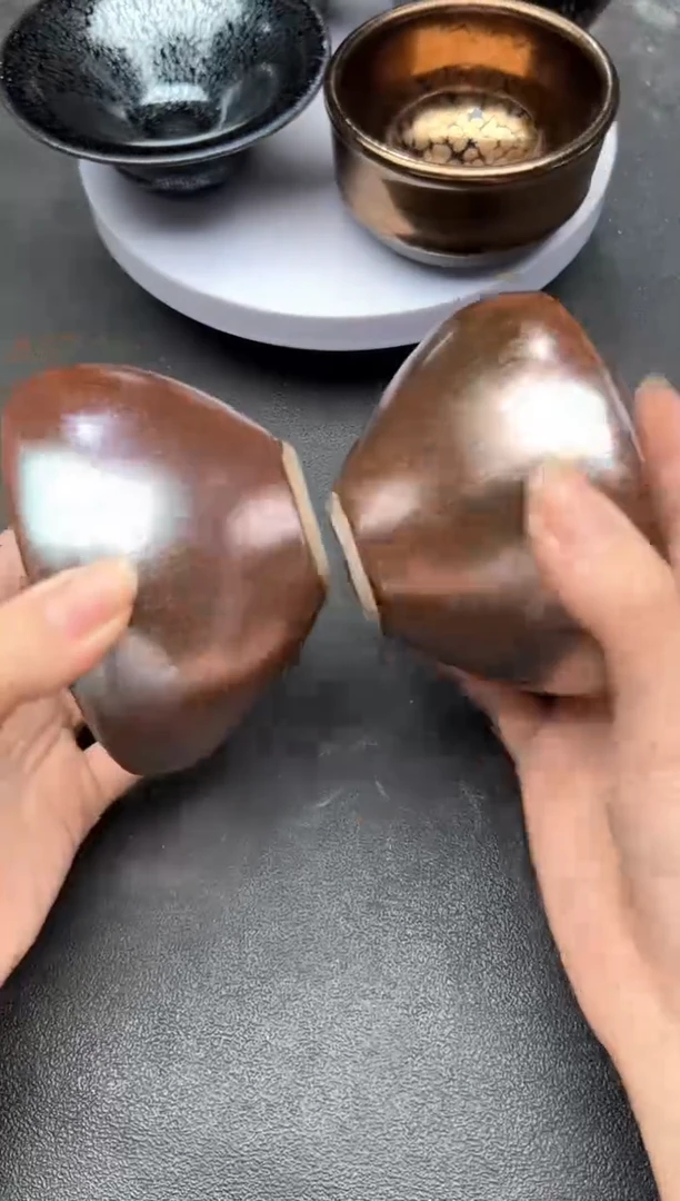 茶盏676微瑕建盏建盏2只