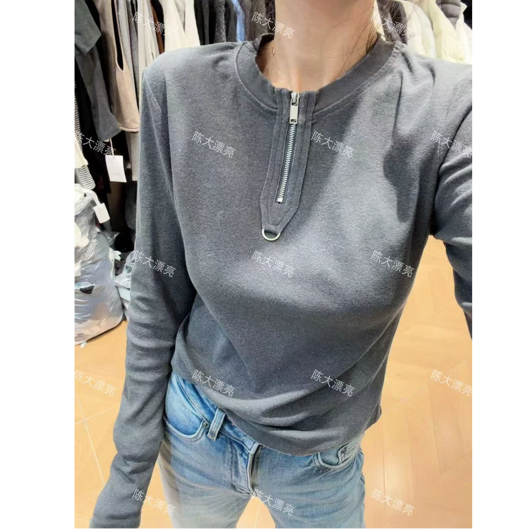 【陈大漂亮家拉链打底衫女】T恤定制款